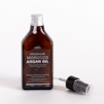 a bottle of Morocco Argan oil