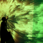 person standing at art installation at the International Red Cross and Red Crescent Museum (ICRC)