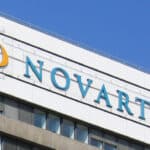 Photo of Novartis sign, makers of the drug mavoglurant
