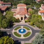 Arial photograph of the campus of Stanford University, home of addiction policy specialist Dr. Keith Humphreys of the Wu Tsai Neurosciences Institute.