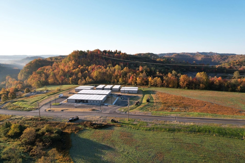 Aerial image of the Wildwood Recovery Center in Dickenson County, Virginia.