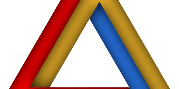 Graphic of a triangle illustrating the three legs of the Collaborative Care Model for addiction treatment.