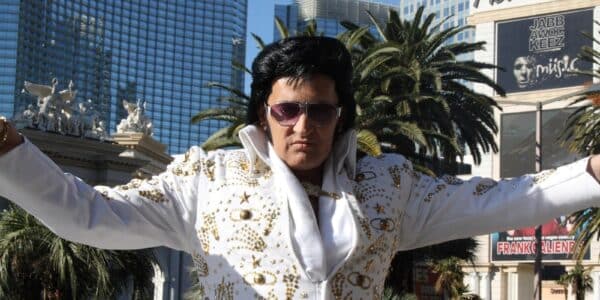 Elvis outside