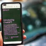 Chat GPT app open on a smartphone.