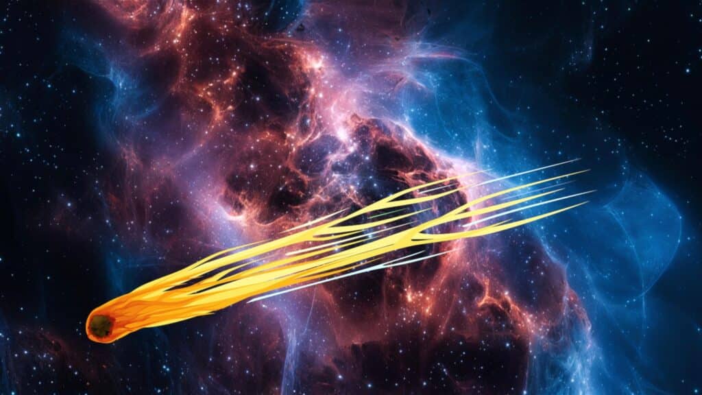 A comet in space