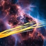 A comet in space
