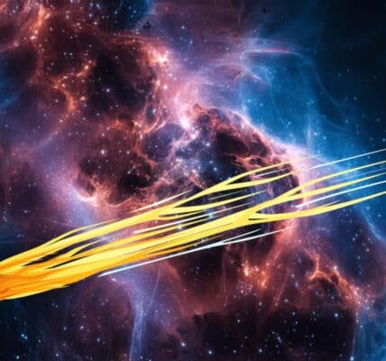 A comet in space