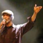 Gil Scott-Heron on stage.