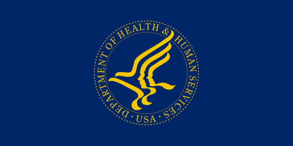 Logo of the US Department of Health and Human Serives.