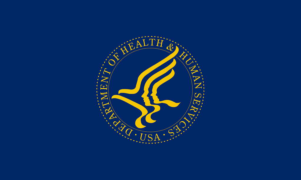 Logo of the US Department of Health and Human Serives.