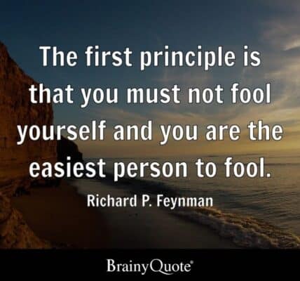 An inspirational quote.