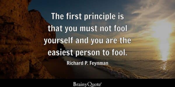 An inspirational quote.