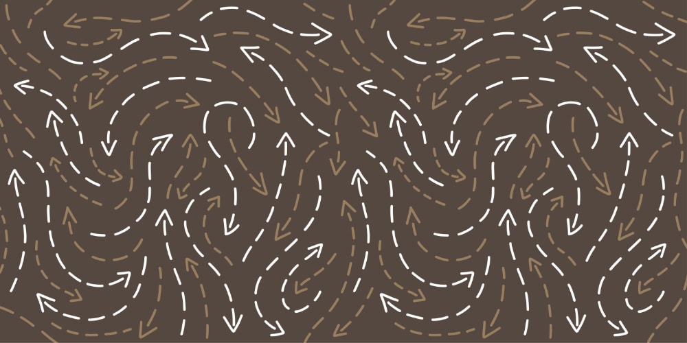 Geometric illustration showing flow patterns and pathways.