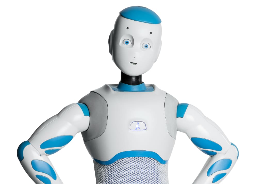Photograph of Romeo the Robot.