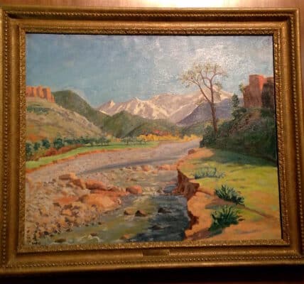Image of the Atlas Mountains, painted by Winston Churchill.