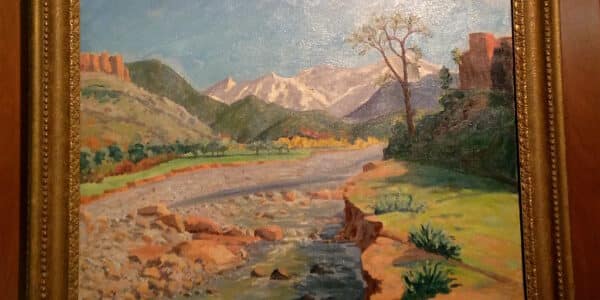 Image of the Atlas Mountains, painted by Winston Churchill.
