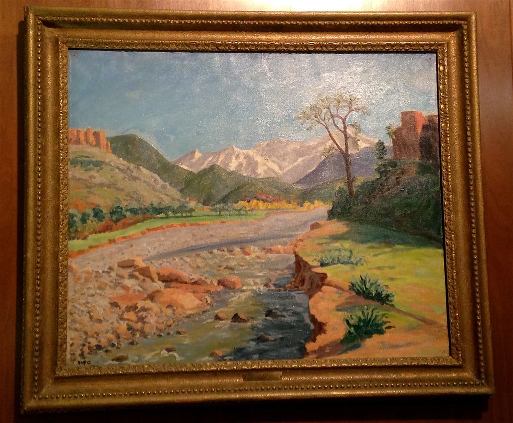 Image of the Atlas Mountains, painted by Winston Churchill.
