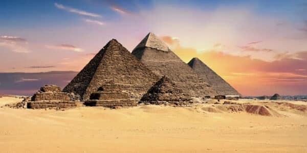 Photo of the pyramids of Egypt.