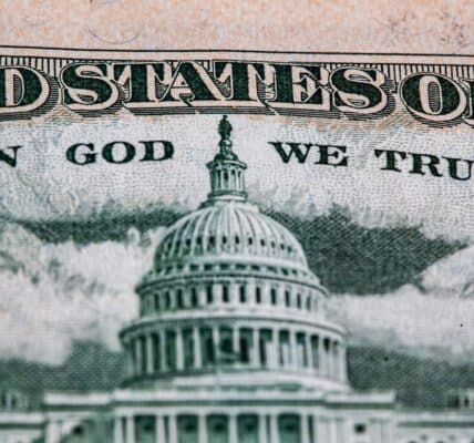A closeup of a $50 bill.