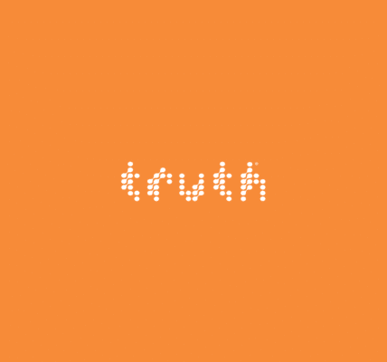 An image of the word "truth" from the Truth campaign.