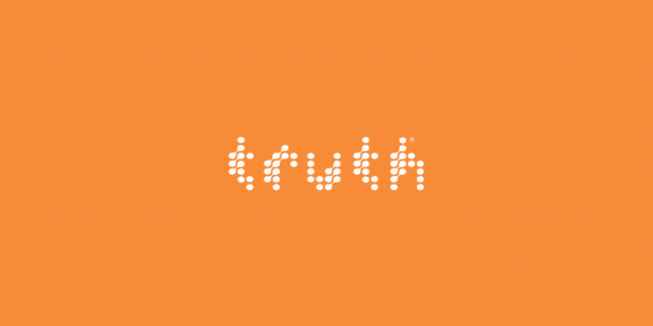 An image of the word "truth" from the Truth campaign.