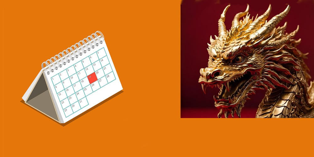 Dragon and a calendar.