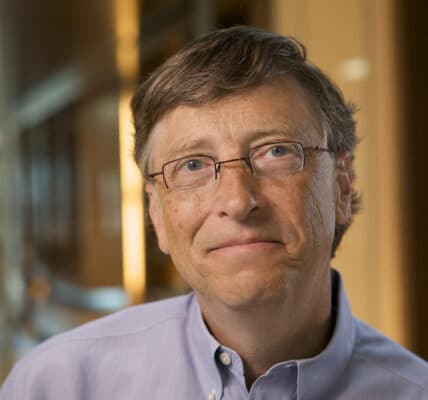Close up photo of Microsoft co-founder, Bill Gates.