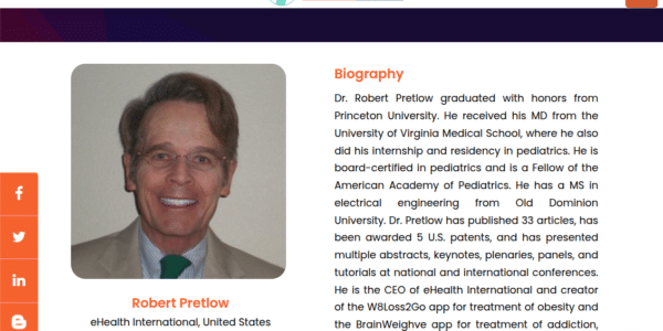Screen capture of Dr. Robert Pretlow from the Global Conference on Addiction and Psychiatry (GAP 2026)