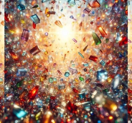 Multi-colorful shards of glass