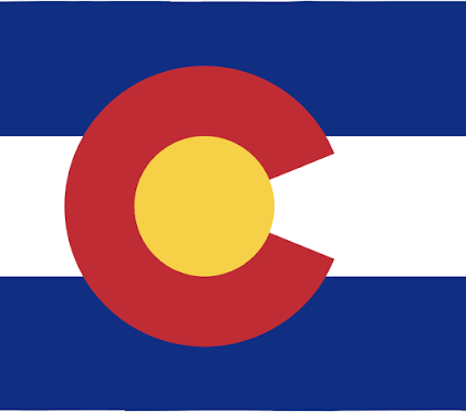 Image of Colorado State flag courtesy of Wikimedia Commons.