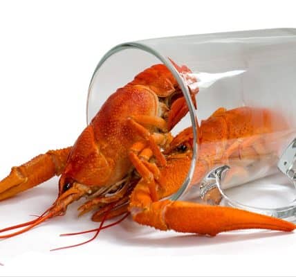 Crawfish in a glass.